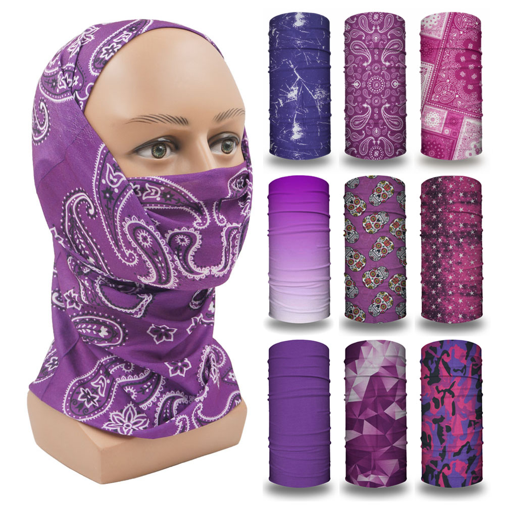 Running Gear Headband - Pasamontañas morado para mujer, diadema para