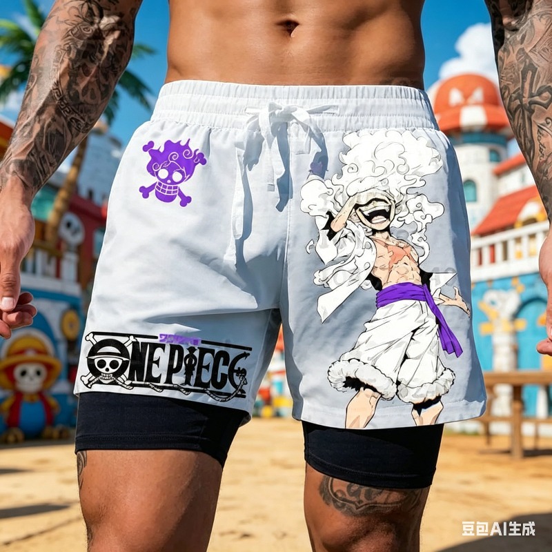 Running Gear Hat - Pantalones Cortos Deportivos Blancos de Doble